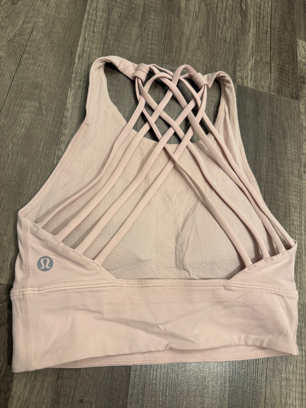 lululemon athletica Sz 4 Pink Strappy Sports Bra - Light Pink